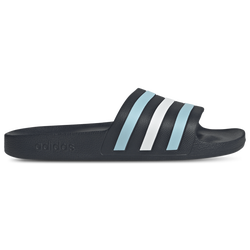 Men's - adidas Adilette Aqua Slides - Icey Blue/Ftwr White/Night Navy