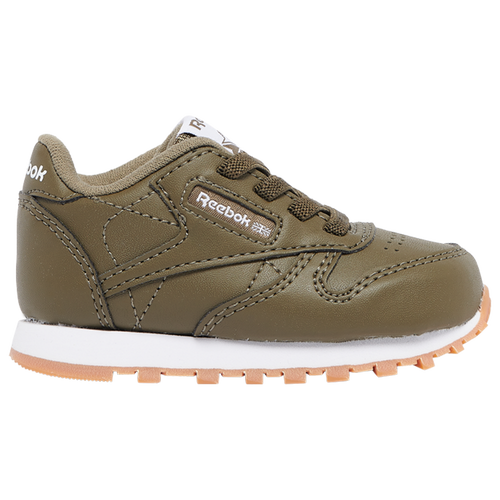 

Reebok Boys Reebok Classic Leather - Boys' Infant Shoes Army Green/Army Green Size 08.0