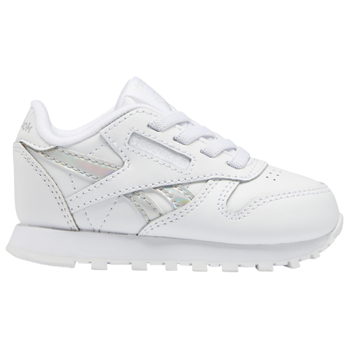 

Reebok Girls Reebok Classic Leather - Girls' Toddler Running Shoes White Size 4.0