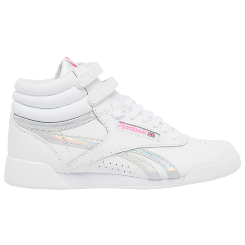 

Girls Reebok Reebok Freestyle Hi - Girls' Grade School Shoe White Size 06.0