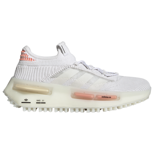Adidas Originals Womens  Nmd S1 In White/off White/coral Fusion