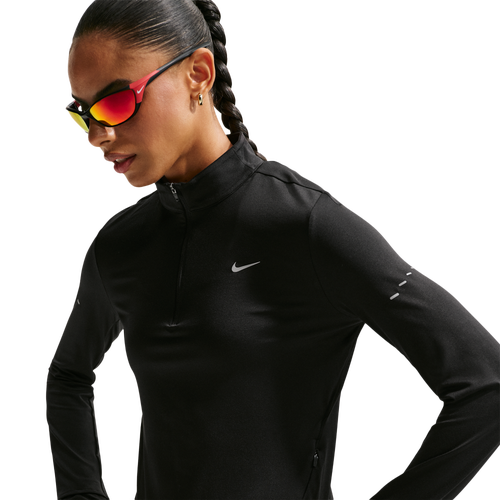  - Nike Swift Dri-FIT UV Half-Zip Top - Black/Reflective Silver