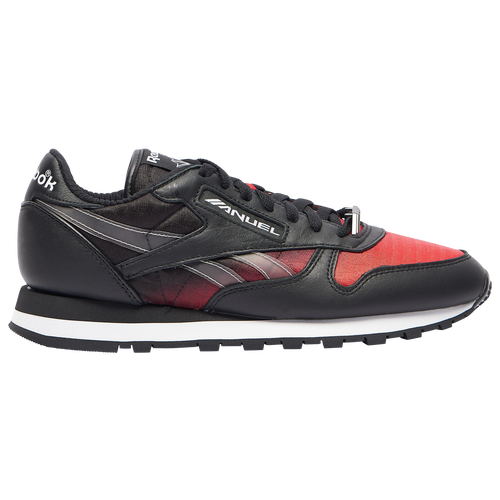 Reebok Mens Reebok Classic Leather – Mens Running Shoes Black/Red Size 14.0