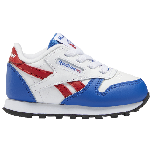 

Reebok Boys Reebok Classic Leather - Boys' Toddler Running Shoes Red/White/Blue Size 5.0