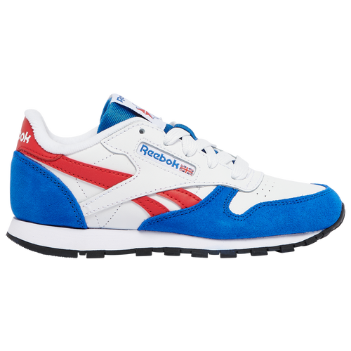 

Reebok Boys Reebok Classic Leather - Boys' Preschool Running Shoes Blue/Red/White Size 2.0