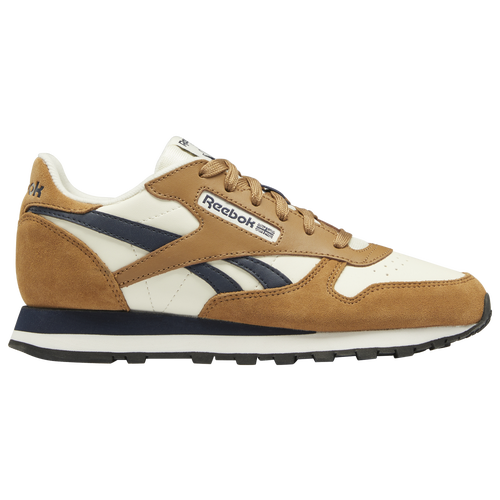 

Reebok Boys Reebok Classic Leather - Boys' Grade School Running Shoes Brown/White/Navy Size 4.0