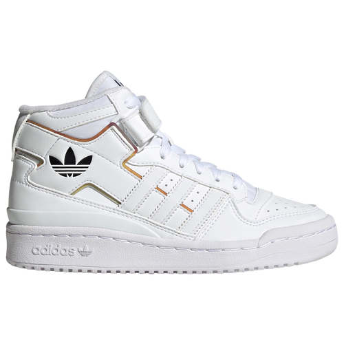 

adidas Boys adidas Forum Mid - Boys' Grade School Basketball Shoes Ftwr White/Ftwr White/Core Black Size 05.0