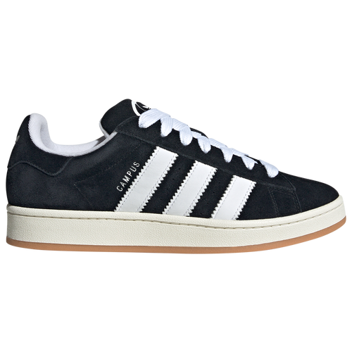 Adidas Originals Campus 00s Leather-trimmed Suede Sneakers In Black/white/off White