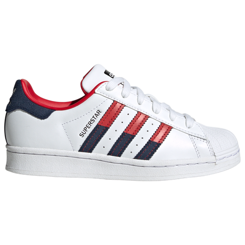 

adidas Originals Boys adidas Originals Superstar - Boys' Grade School Basketball Shoes Ftwr White/Better Scarlet/Night Indigo Size 03.5