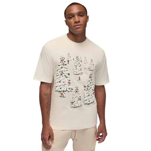 MENS - Jordan MJ BRK Holiday GFX Crew - Sail/Redstone