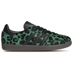 Women's - adidas Originals Samba - Core Black/Gold Met/Semi Screaming Green
