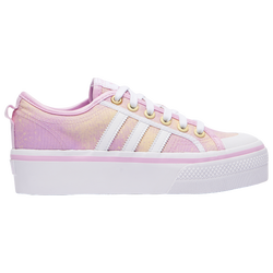 Girls' Grade School - adidas Originals Nizza Platform - Pink/Yellow/White