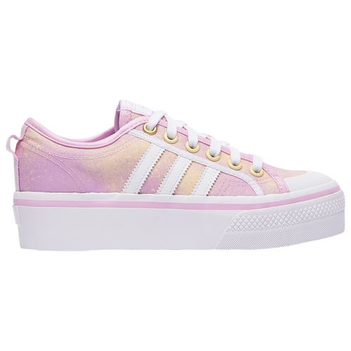 

adidas Originals Girls adidas Originals Nizza Platform - Girls' Grade School Shoes Pink/Yellow/White Size 04.5