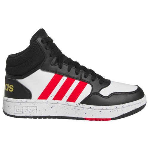 

adidas Boys adidas Hoops Mid - Boys' Preschool Basketball Shoes Ftwr White/Vivid Red/Core Black Size 12.0