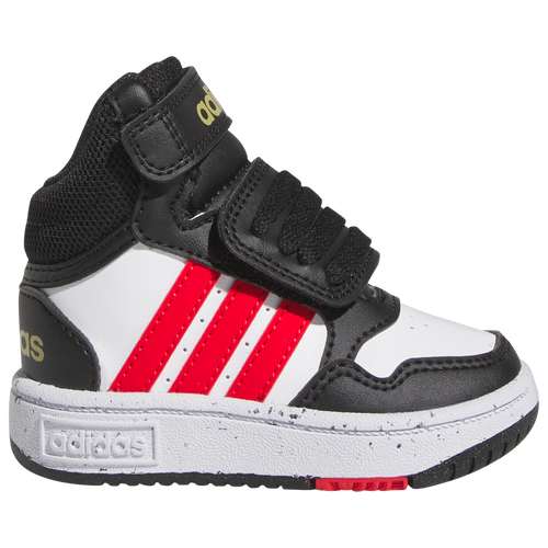 

adidas Boys adidas Hoops Mid - Boys' Toddler Basketball Shoes Ftwr White/Vivid Red/Core Black Size 06.5