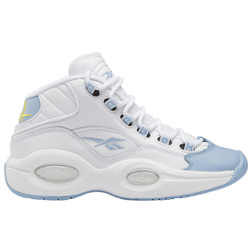 

Reebok Boys Reebok Question Mid - Boys' Grade School Shoes White/Blue Size 06.0