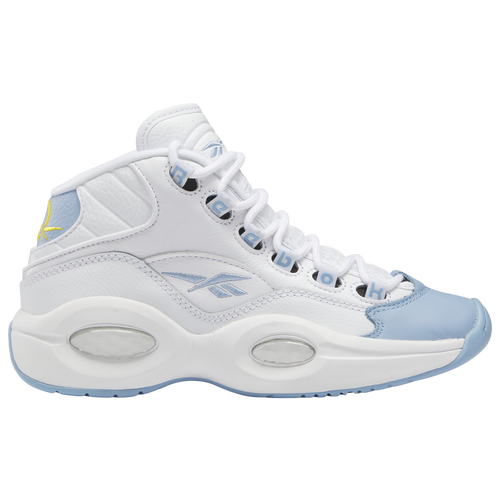 Reebok Big Kids' Question Mid Basketball Shoes In White/blue