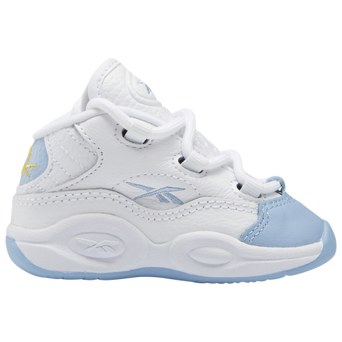 

Boys Reebok Reebok Question Mid - Boys' Toddler Basketball Shoe Blue/White Size 04.0