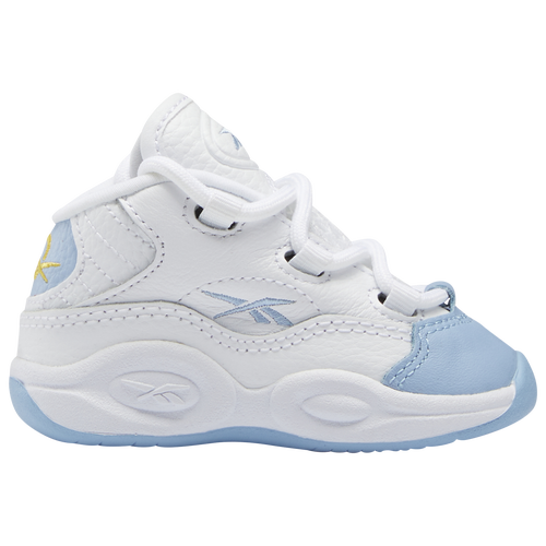 

Boys Reebok Reebok Question Mid - Boys' Toddler Basketball Shoe White/Blue Size 04.0