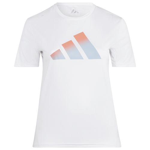 

adidas Mens adidas Run Icons 3 Bar T-Shirt - Mens White/White Size XL