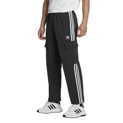 Men's - adidas Originals 3 Stripe Cargo Pants - Black/White