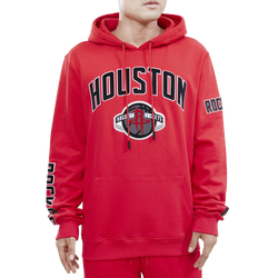 Men's - Pro Standard Rockets Stacked Logo Hoodie - Red/Red