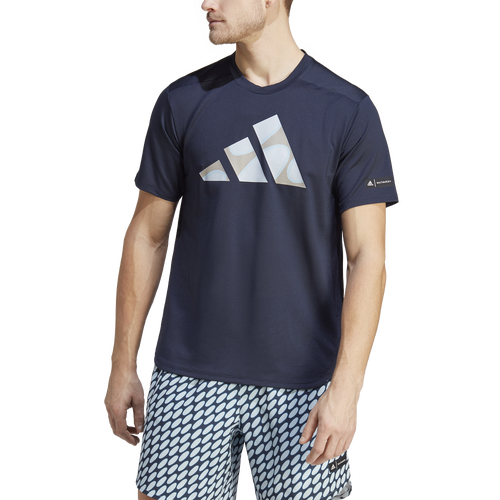 

adidas Mens adidas Merimekko Designed 4 Training T-Shirt - Mens Legend Ink/Halo Blue/Light Brown Size S