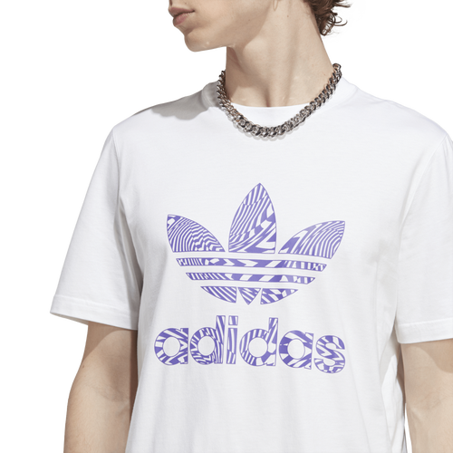 Adidas trefoil white t shirt online