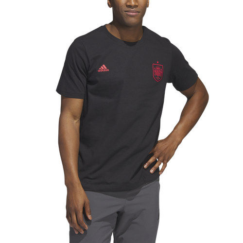 

adidas Mens adidas National Team Short Sleeve Soccer T-Shirt - Mens Black Size L