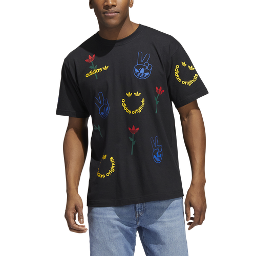 

adidas Originals adidas Originals Mood Boost T-Shirt - Mens Black/Multi Size M