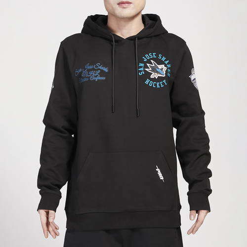 

Pro Standard Mens Pro Standard Sharks Hybrid Pullover Hoodie - Mens Black Size L