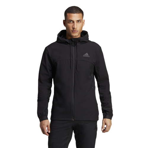 

adidas Mens adidas COLD.RDY Full-Zip Workout Hoodie - Mens Black Size XXL