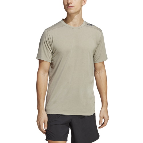 

adidas Mens adidas Designed 4 Training T-Shirt - Mens Silver Pebble Size M