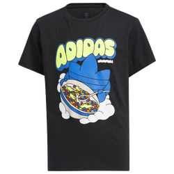 Girls' Grade School - adidas Originals B For Breakfast T-Shirt - Black/Yellow