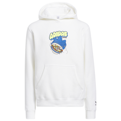 Boys' Grade School - adidas B For Breakfast Hoodie - White/Yellow