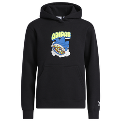 Boys' Grade School - adidas Originals B For Breakfast Hoodie - Black/Yellow