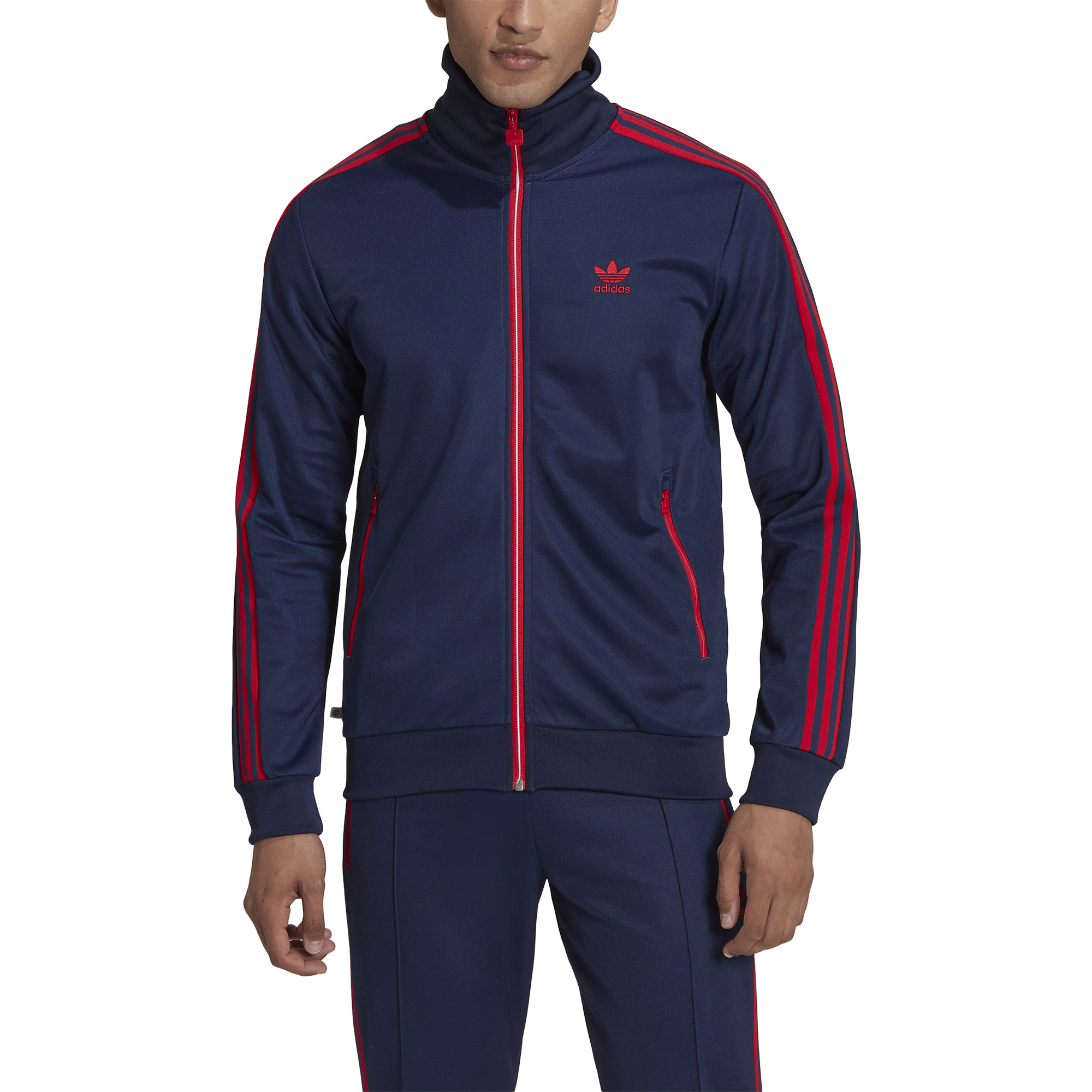 Adidas navy and red cheap jacket