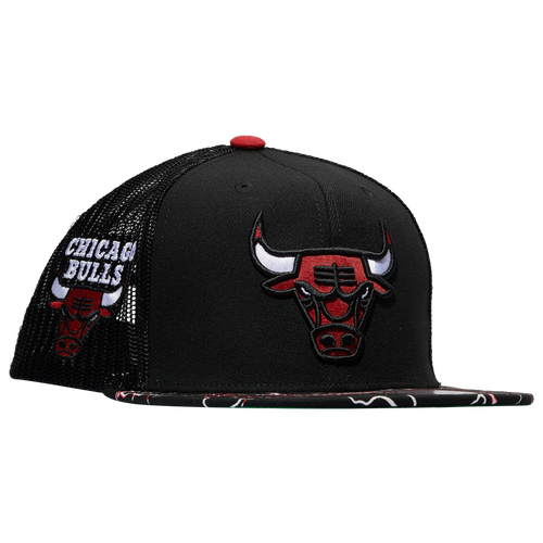 

Mitchell & Ness Mens Chicago Bulls Mitchell & Ness Bulls Storm Season Trucker Hat - Mens Black/Black Size One Size