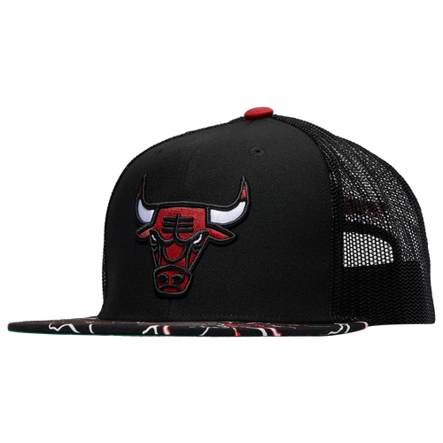 

Mitchell & Ness Mens Chicago Bulls Mitchell & Ness Bulls Storm Season Trucker Hat - Mens Black/Black Size One Size