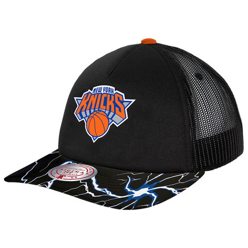 

Mitchell & Ness Mens New York Knicks Mitchell & Ness Knicks Storm Season Trucker Hat - Mens Black/Black Size One Size