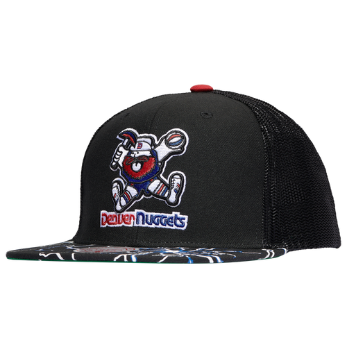 

Mitchell & Ness Mens Denver Nuggets Mitchell & Ness Nuggets Storm Season Trucker Hat - Mens Black/Black Size One Size