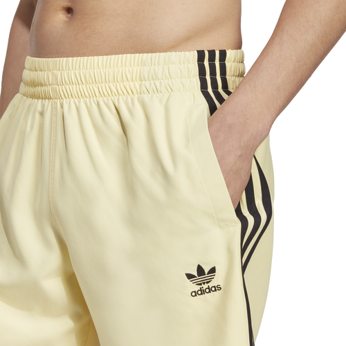 Adidas Originals Trefoil Swim Trunks in Almost Yellow Black