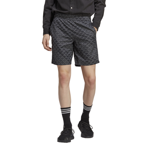 

adidas Mens adidas Monogram Printed Woven Shorts - Mens Black/Gray Size XL