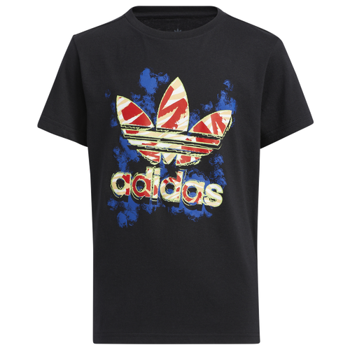 

adidas Originals Boys adidas Originals Adicolor Bold Trefoil T-Shirt - Boys' Grade School Black/Multi Size L