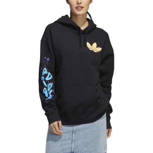 

adidas Originals Womens adidas Originals Graphic Hoodie - Womens Black/Multi Size S