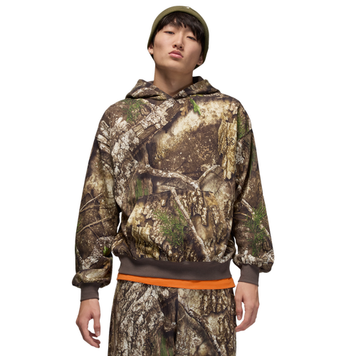  - Jordan Brooklyn Fleece Pullover RLT - Medium Olive/Sail