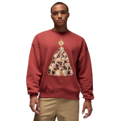 Men's - Jordan Brooklyn Holiday Fleece Crew - Redstone/Black