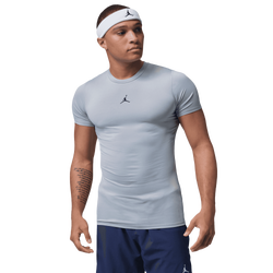 Men's - Jordan Dri-FIT Sport Short Sleeve Base Layer Top - Wolf Grey/Black