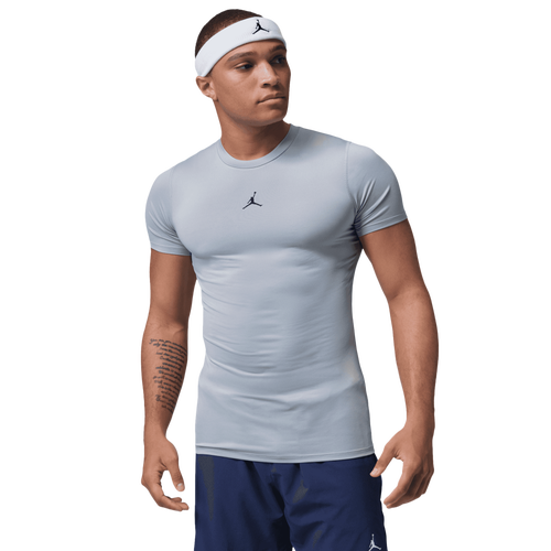 Jordan Mens Dri-FIT Sport Short Sleeve Base Layer Top - - Black / Wolf Grey Size XL