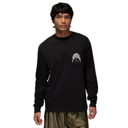 Men's - Jordan Brooklyn RLT Long Sleeve Pocket Crew - Black/Sail